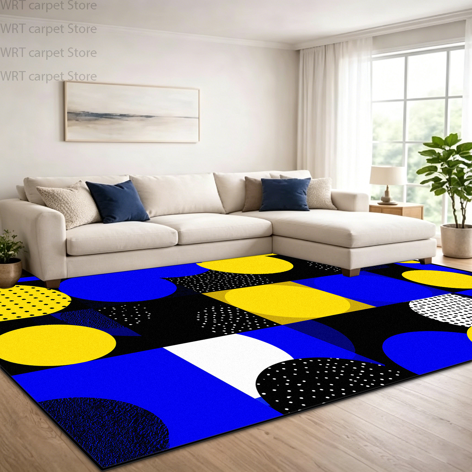 Home Decor Lighting Wholesale - Abstract Style Living Room Carpet Decoration