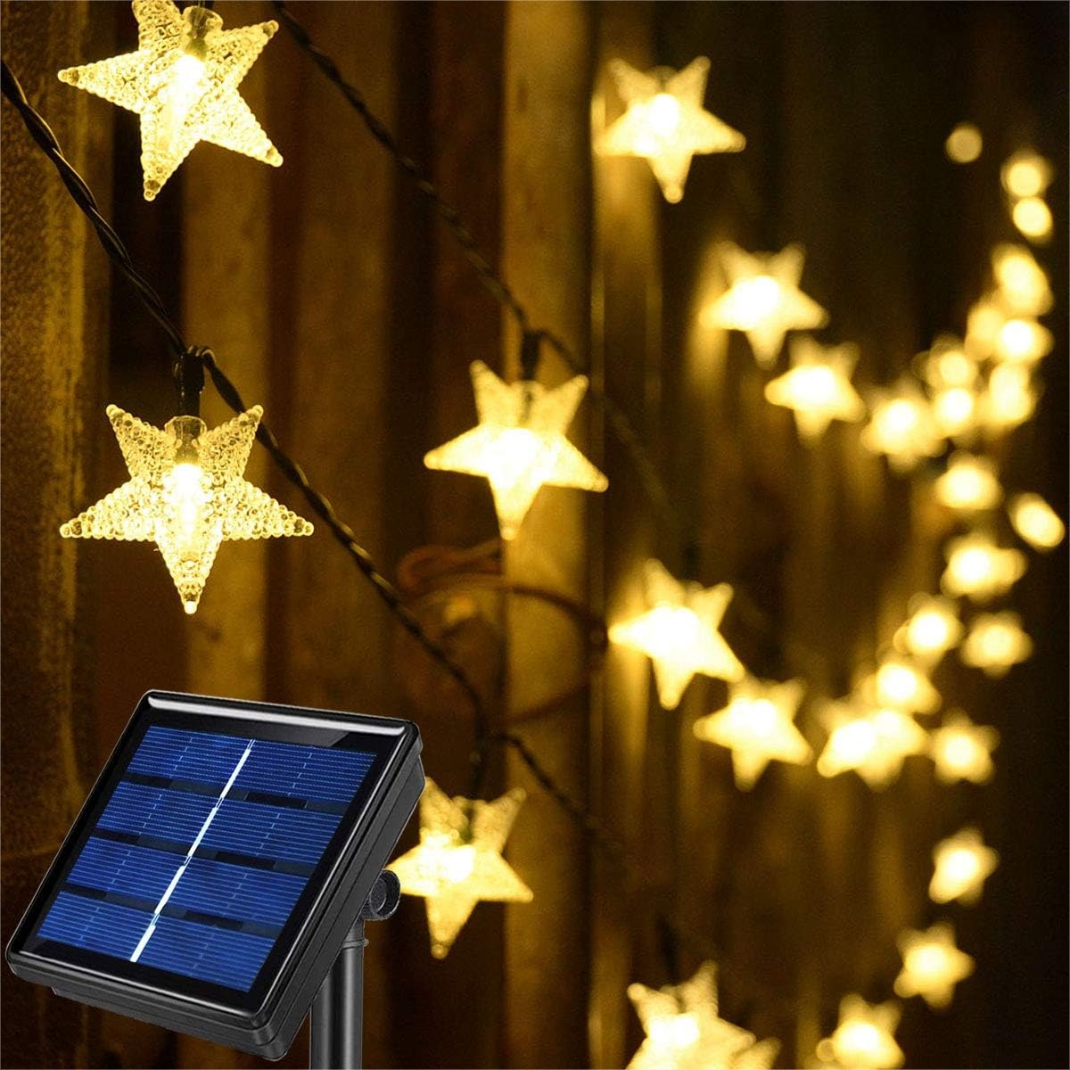 String Light Outdoor - 50ft 120 LED Solar Star Fairy