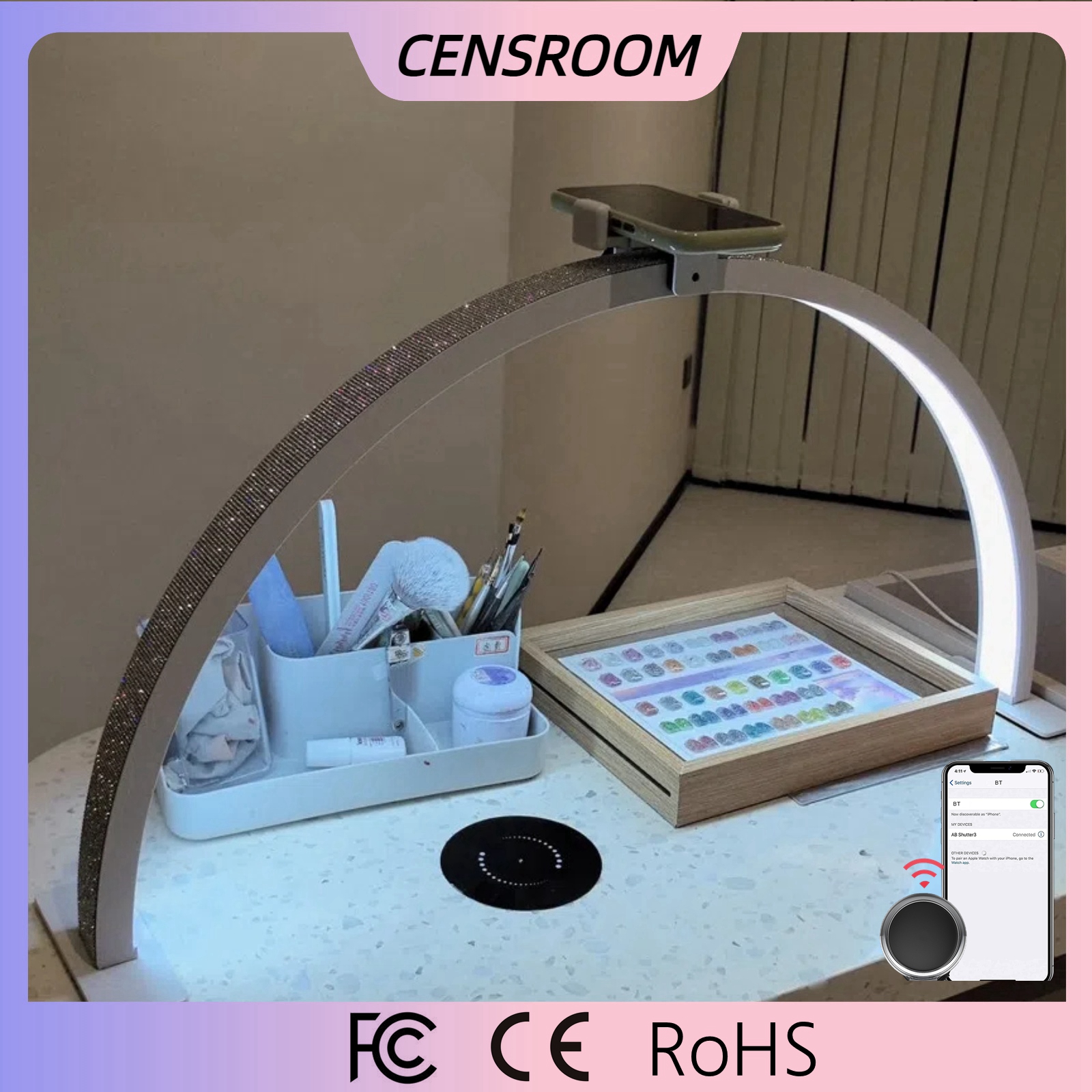 Led Moon Lamp - Beauty Salon Half Moon Lamp with