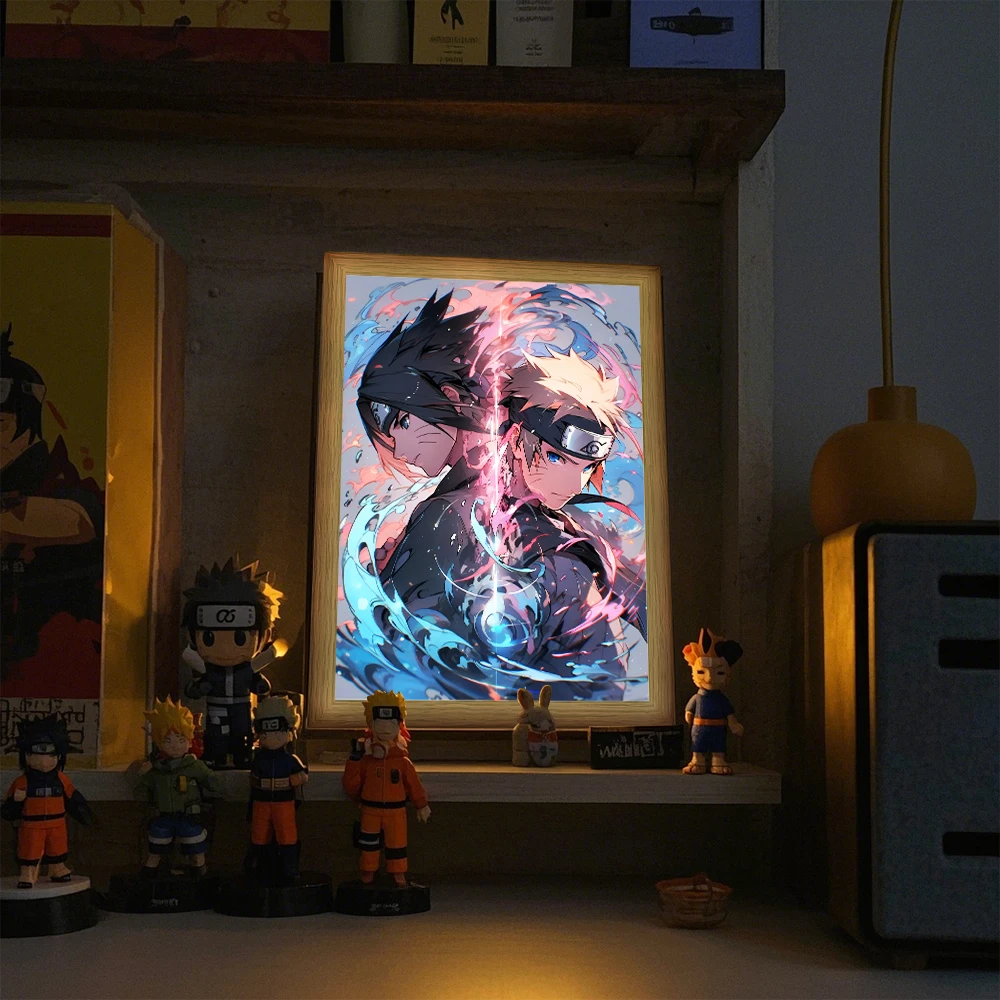 Lighting Decor Photos - Anime Naruto Figure Sticker Light Painting
