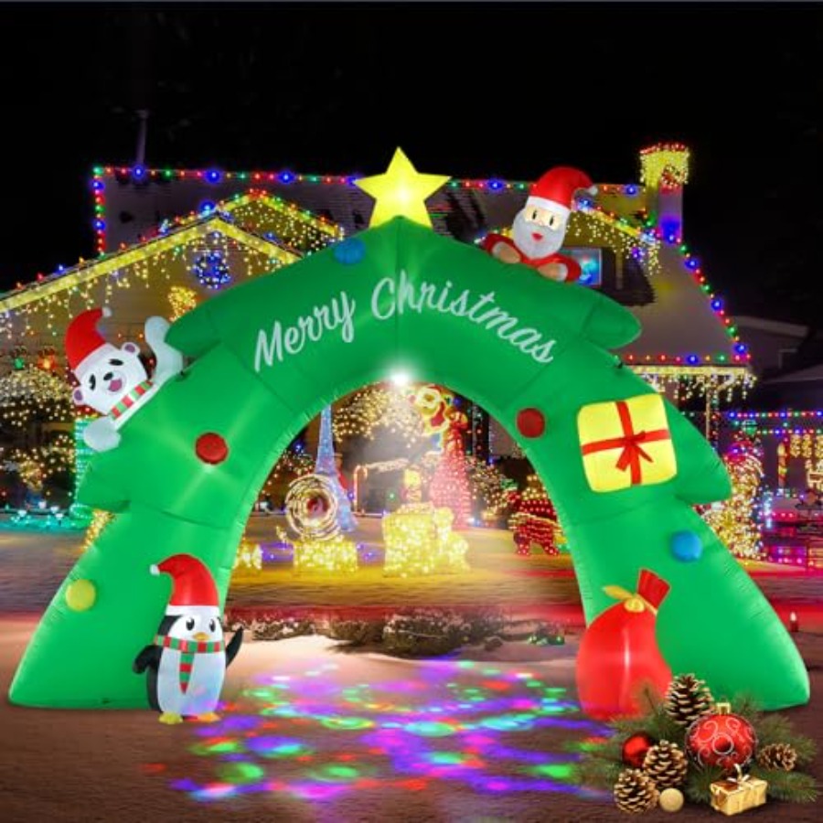 Lighting Tree Decor - 16FT Christmas Tree Arch Inflatable Christmas