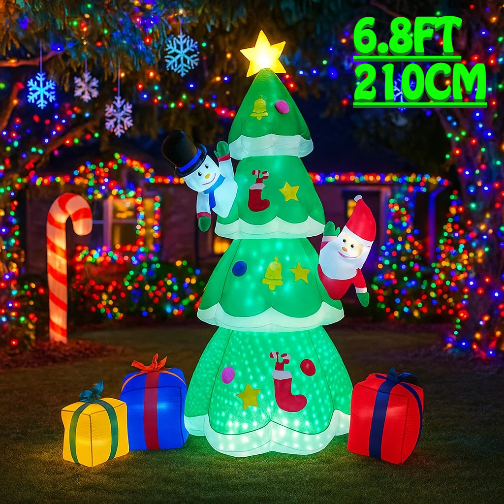 2.1M/6.8FT Christmas Tree Snow - Lighting Tree Decor avis et prix