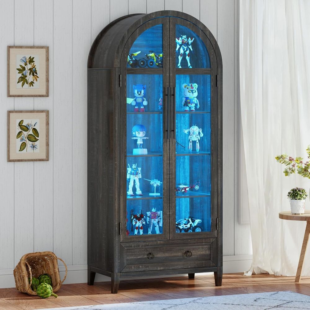 73 Arched Glass Display Cabine - Lighting & Home Decor Studio avis et prix
