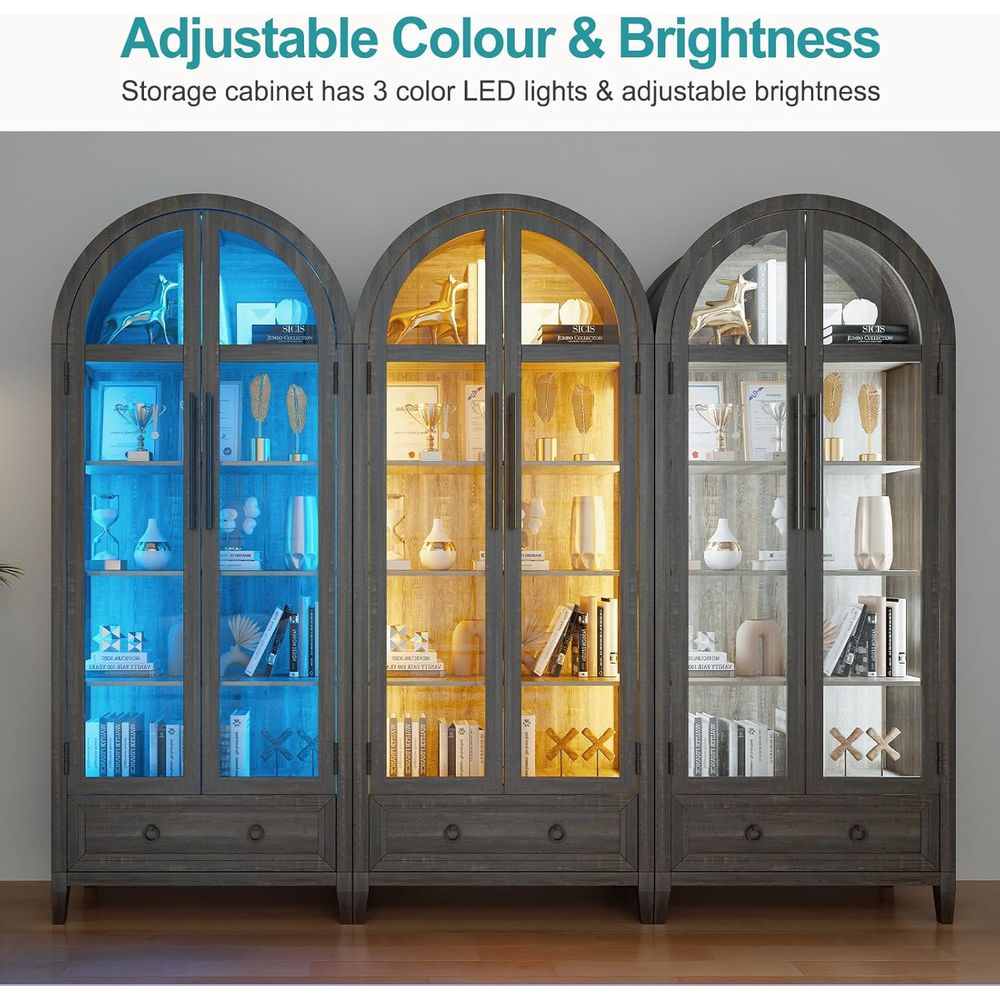 73 Arched Glass Display Cabine - Lighting & Home Decor Studio avis et prix