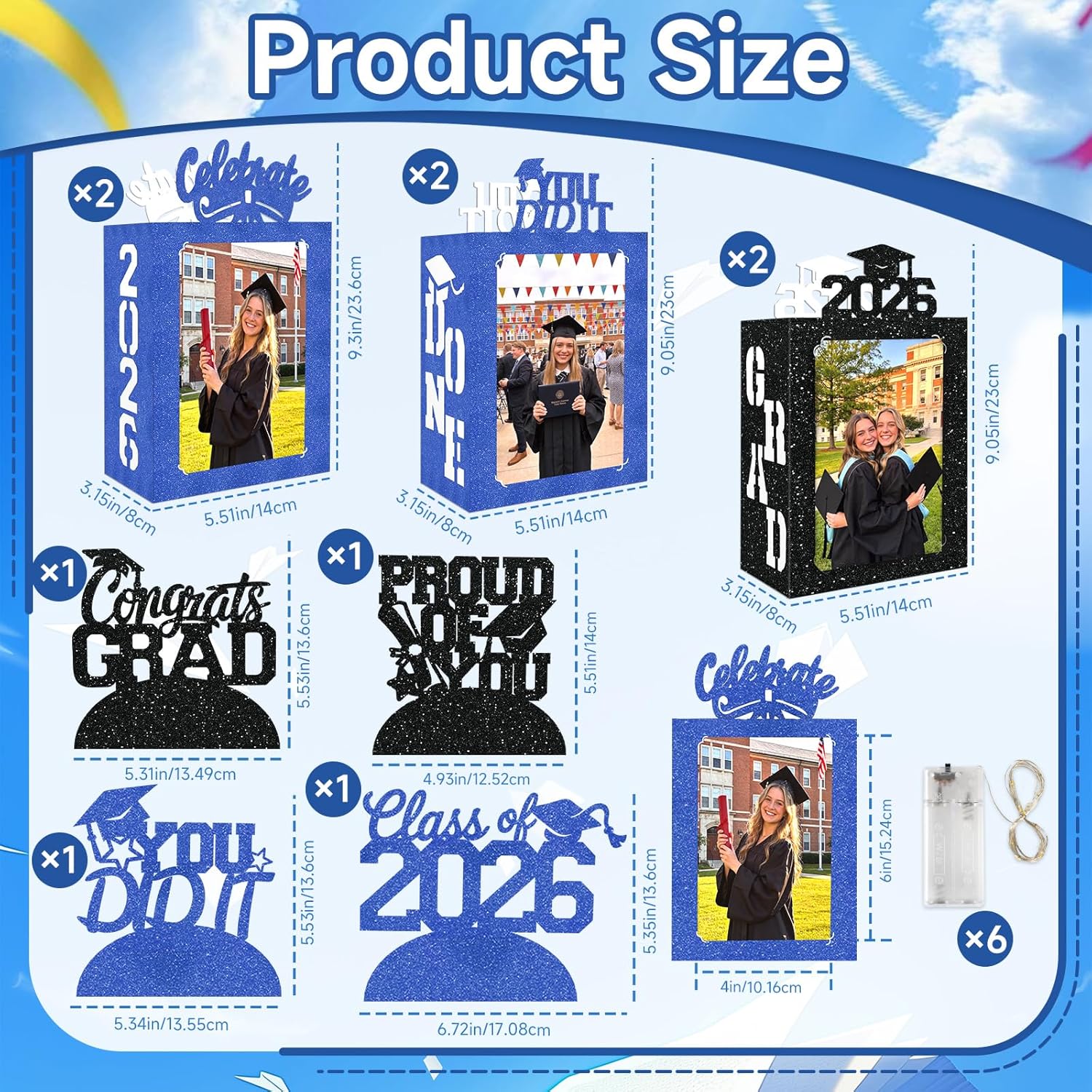 10 Pcs 2026 Graduation Table D - Lighting Decor Photos avis et prix