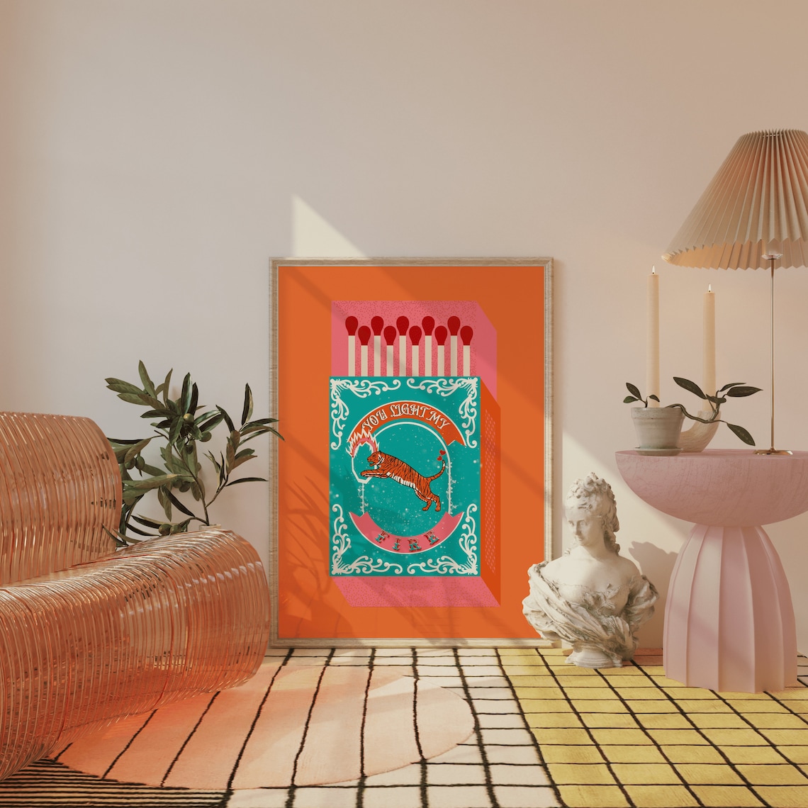 You Light My Fire Orange Match - Lighting Decor Living Room avis et prix