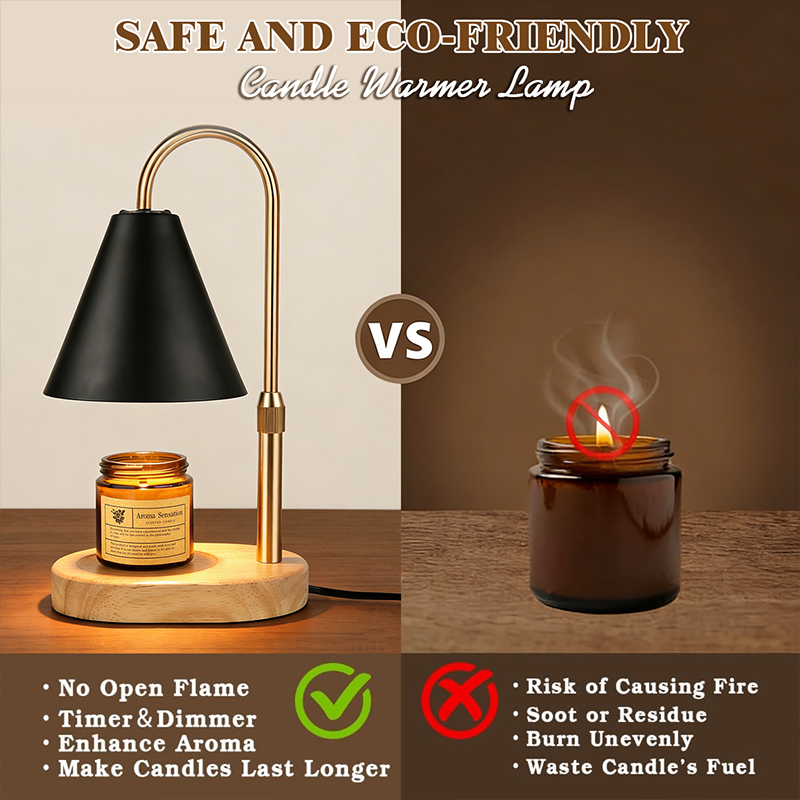 Black Candle Warmer Lamp Kitch - Lighting Decor Living Room avis et prix