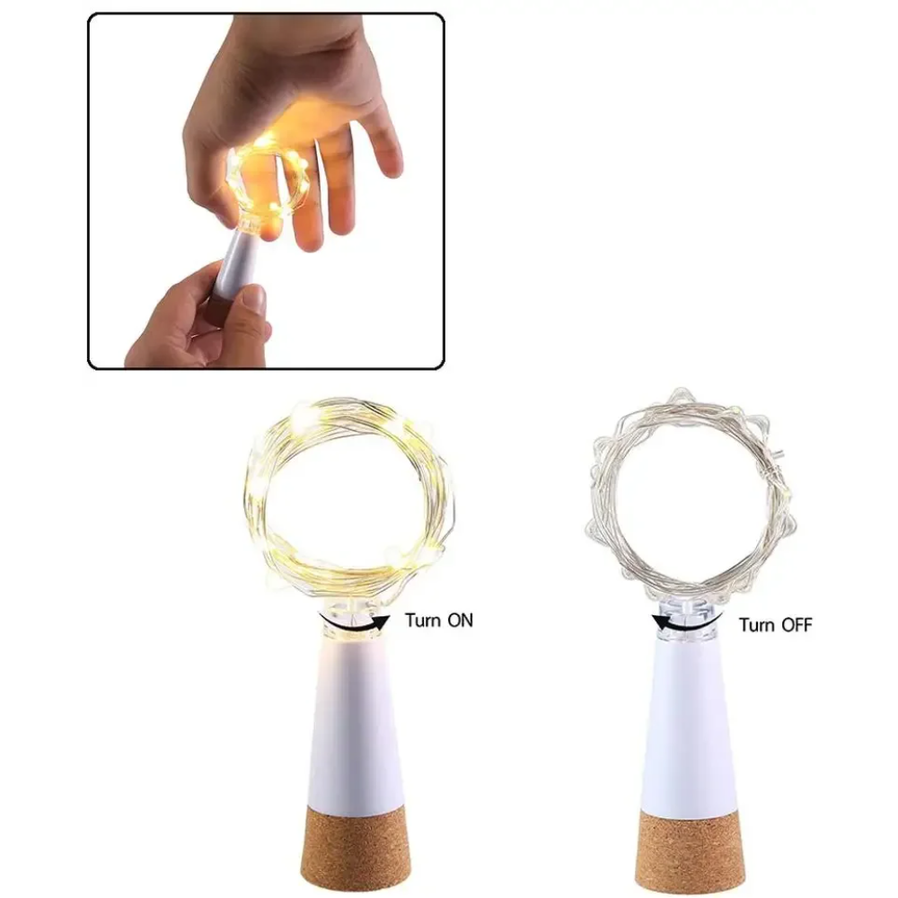 20 LEDs Cork Bottle Fairy Ligh - Decor Lighting Cork avis et prix