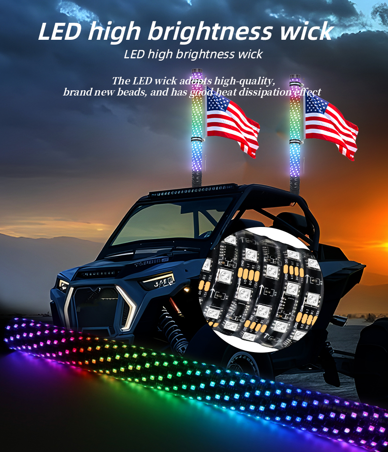 2FT RGB Flagpole Light LED Whi - Decor Kart Lighting avis et prix