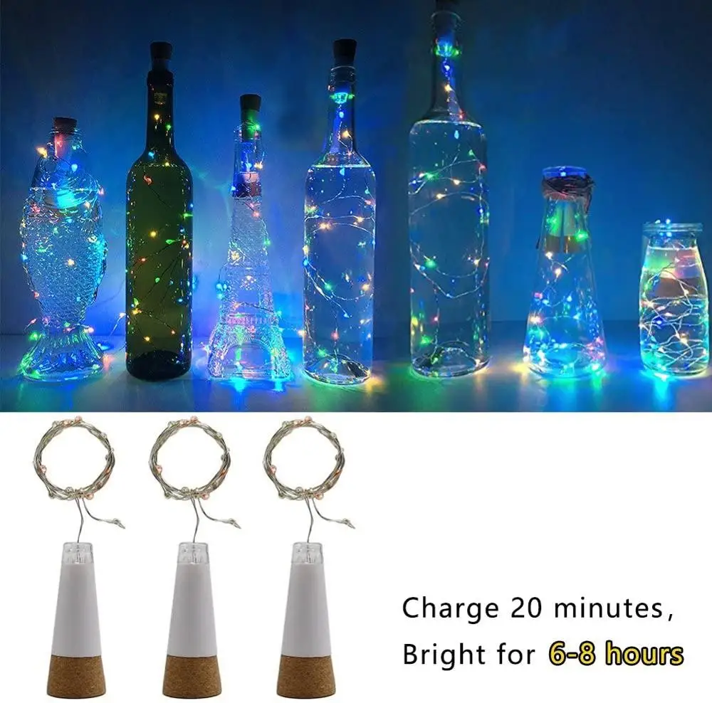 20 LEDs Cork Bottle Fairy Ligh - Decor Lighting Cork avis et prix