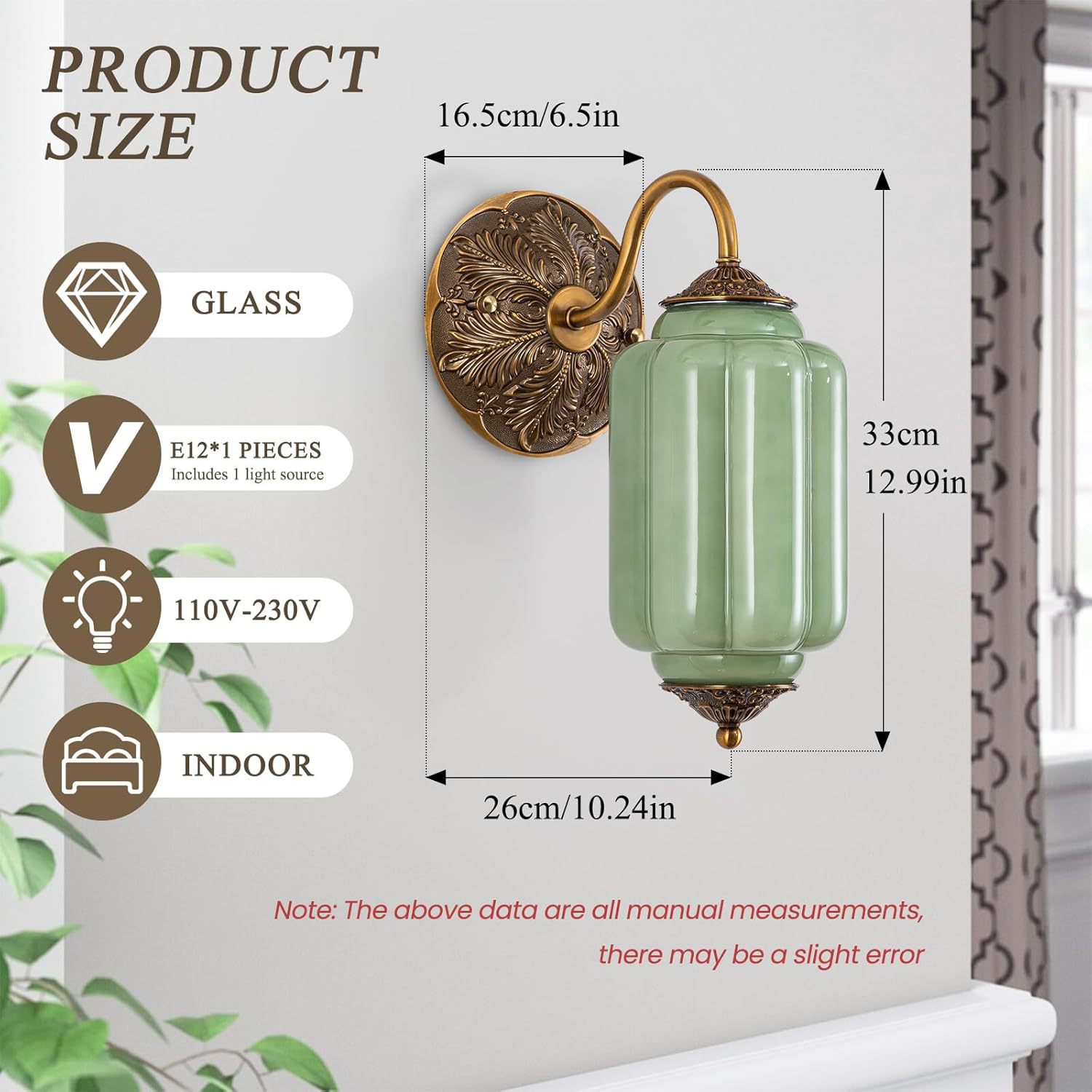 Pumpkin Glass Wall Lamp for Di - Foyer Lighting Wall Decor avis et prix