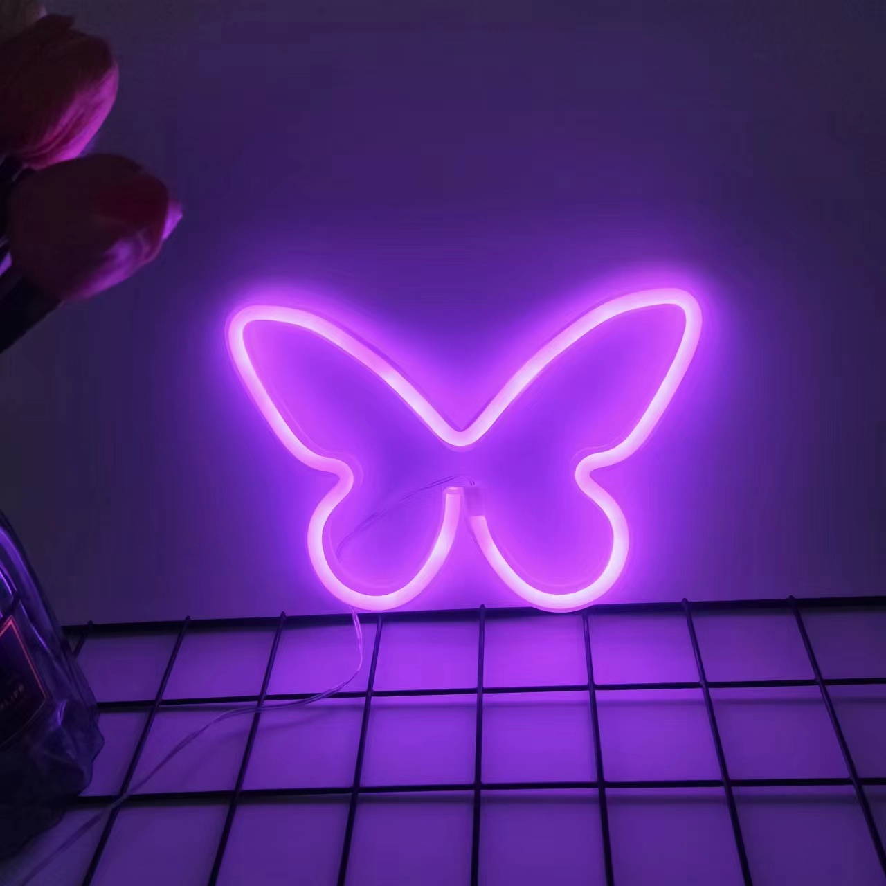 LED butterfly neon lights, USB - Foyer Lighting Wall Decor avis et prix