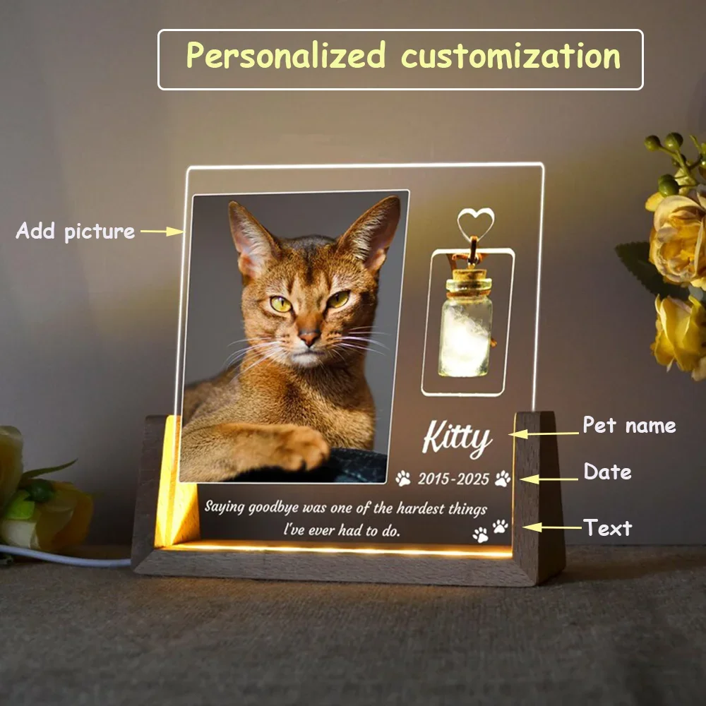 Custom Pet Memorial Night Ligh - Lighting Decor Photos avis et prix
