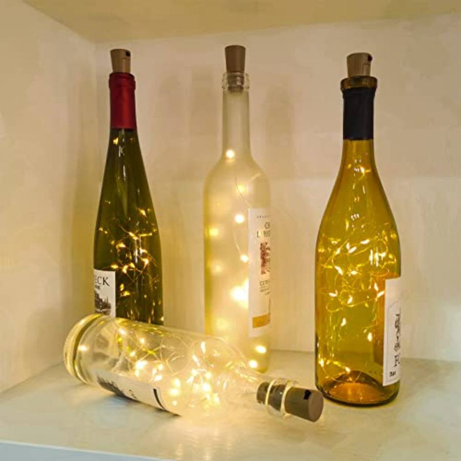 Wine Bottle Lights with Cork,  - Decor Lighting Cork avis et prix