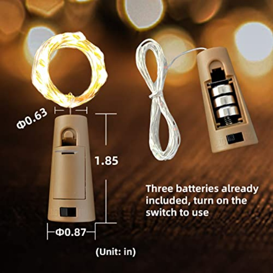 Wine Bottle Lights with Cork,  - Decor Lighting Cork avis et prix