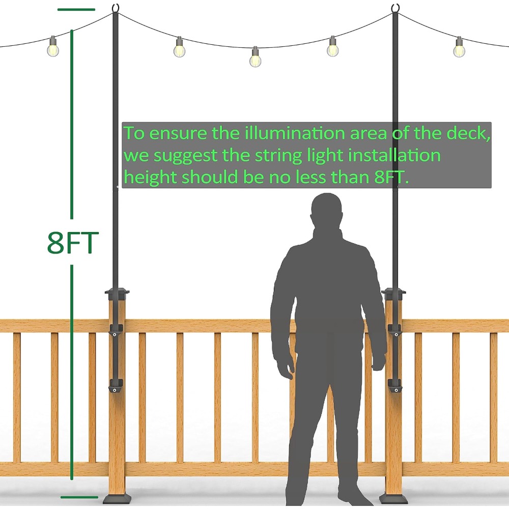 2 pack string light poles - st - String Light Outdoor avis et prix