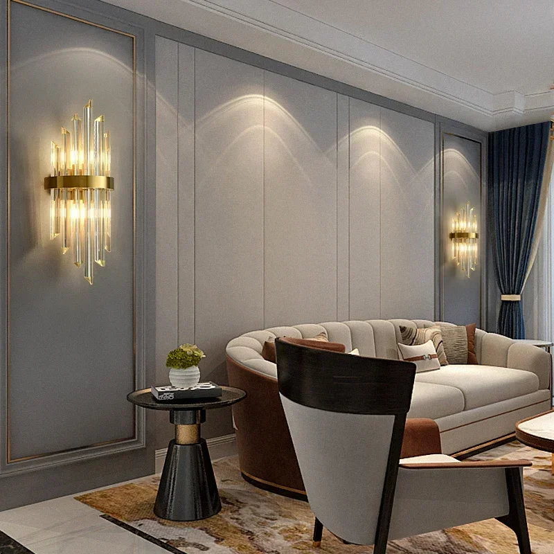 LED Luxury Crystal Wall Lamps  - Foyer Lighting Wall Decor avis et prix