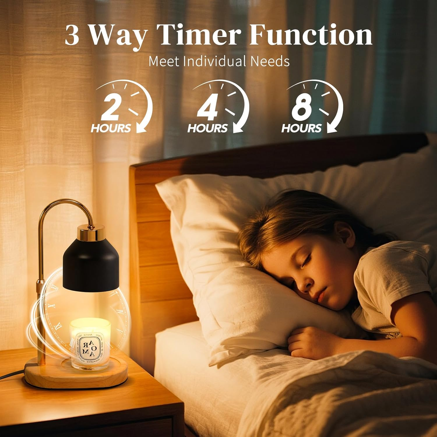 Black Candle Warmer Lamp with  - Lighting Decor Living Room avis et prix