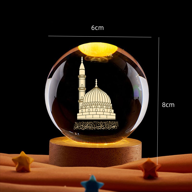 Ramadan Decoration 3D Crystall - Led Moon Lamp avis et prix