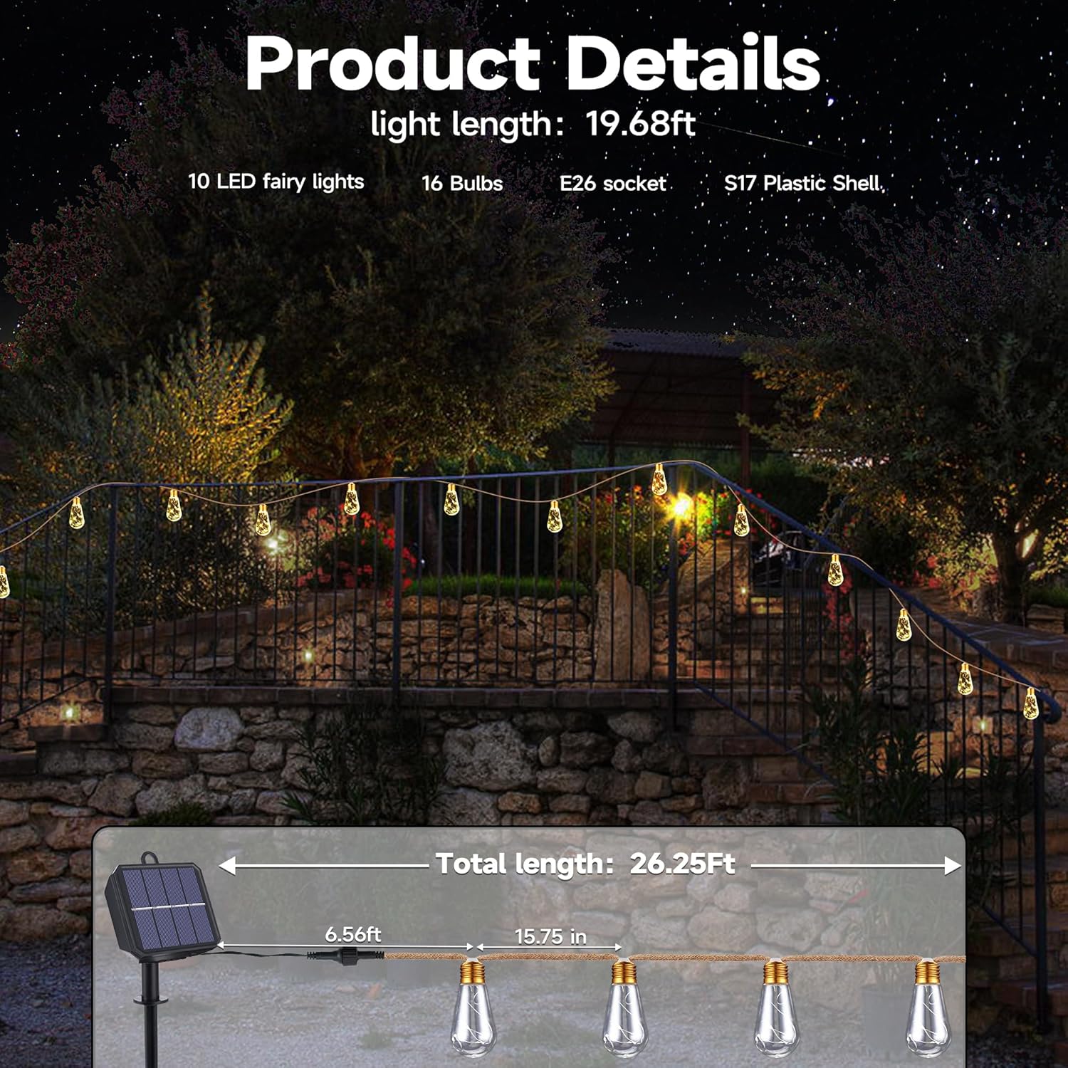 Solar Outdoor String Lights 20 - String Light Outdoor avis et prix