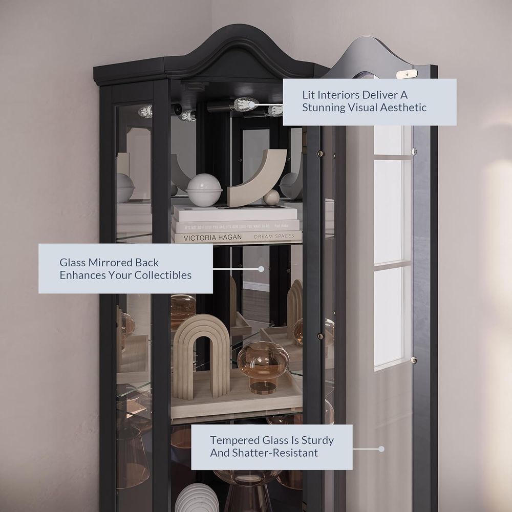 Lighted 3-Side Glass Display C - Lighting & Home Decor Studio avis et prix