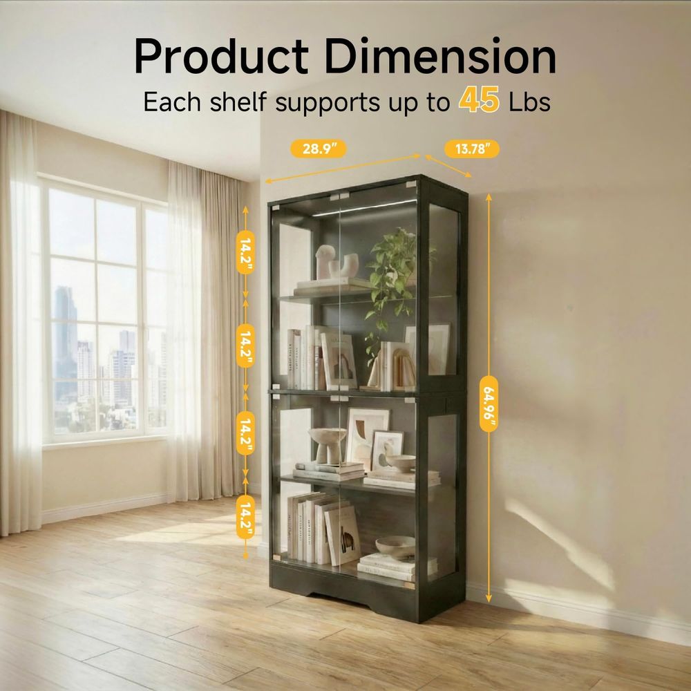 5.5ft Tall 2-Door Glass Displa - Lighting & Home Decor Studio avis et prix