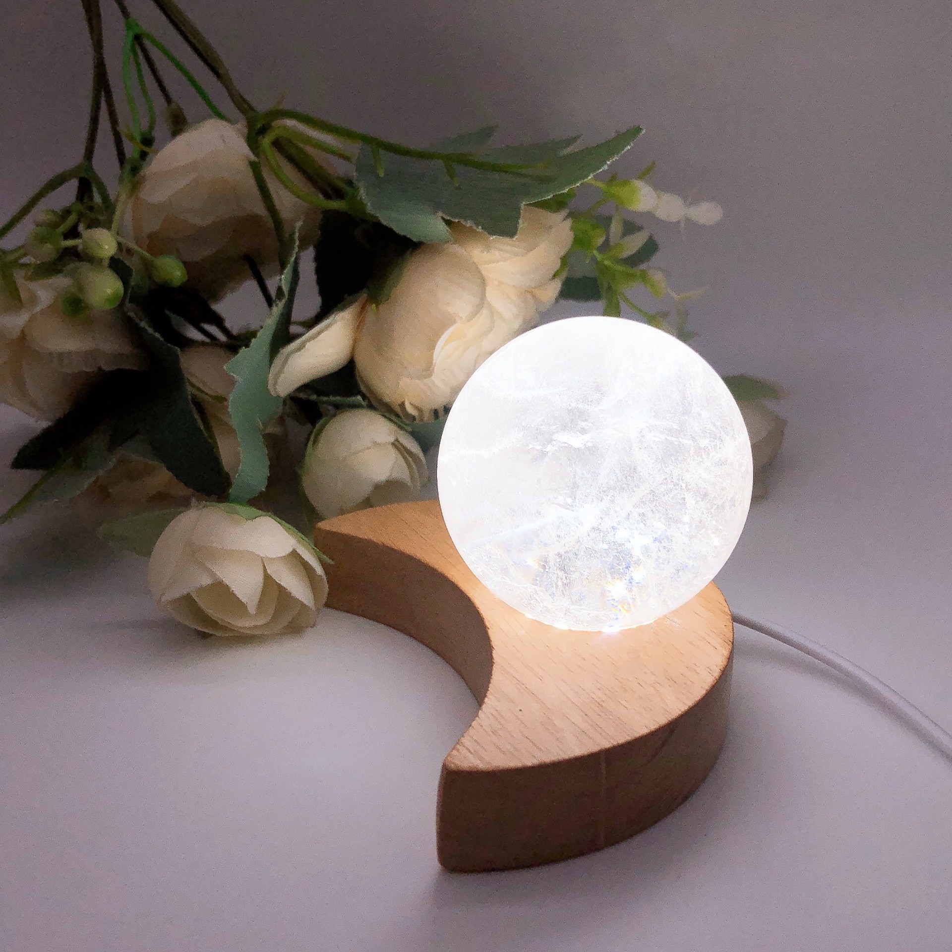 Moon Shape Wooden LED Light Di - Led Moon Lamp avis et prix