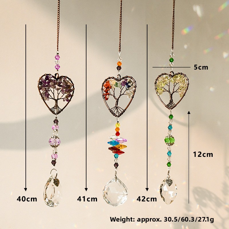Crystal Wind Chime Pendant Win - Lighting Tree Decor avis et prix