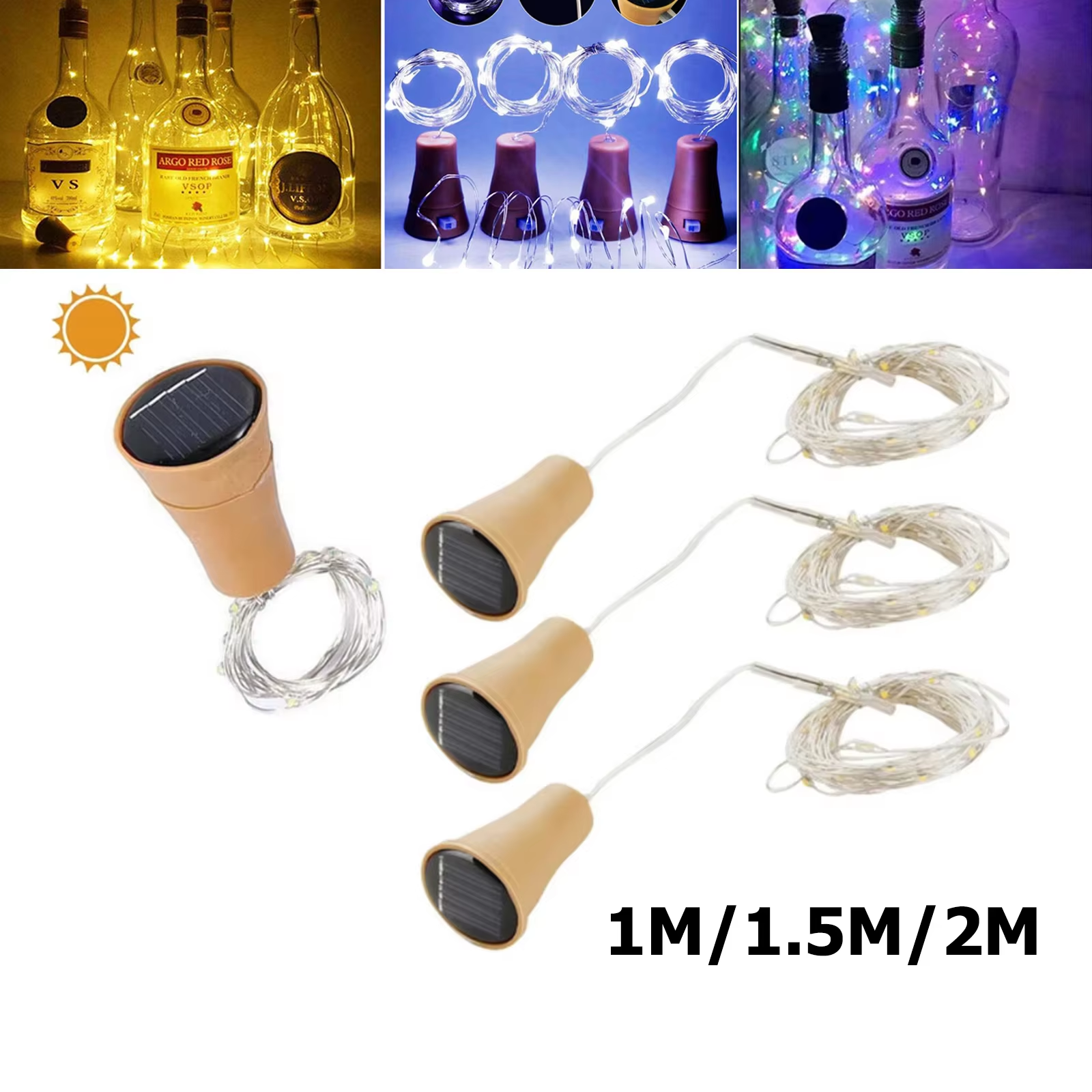 Solar Wine Bottle Led String F - Decor Lighting Cork avis et prix