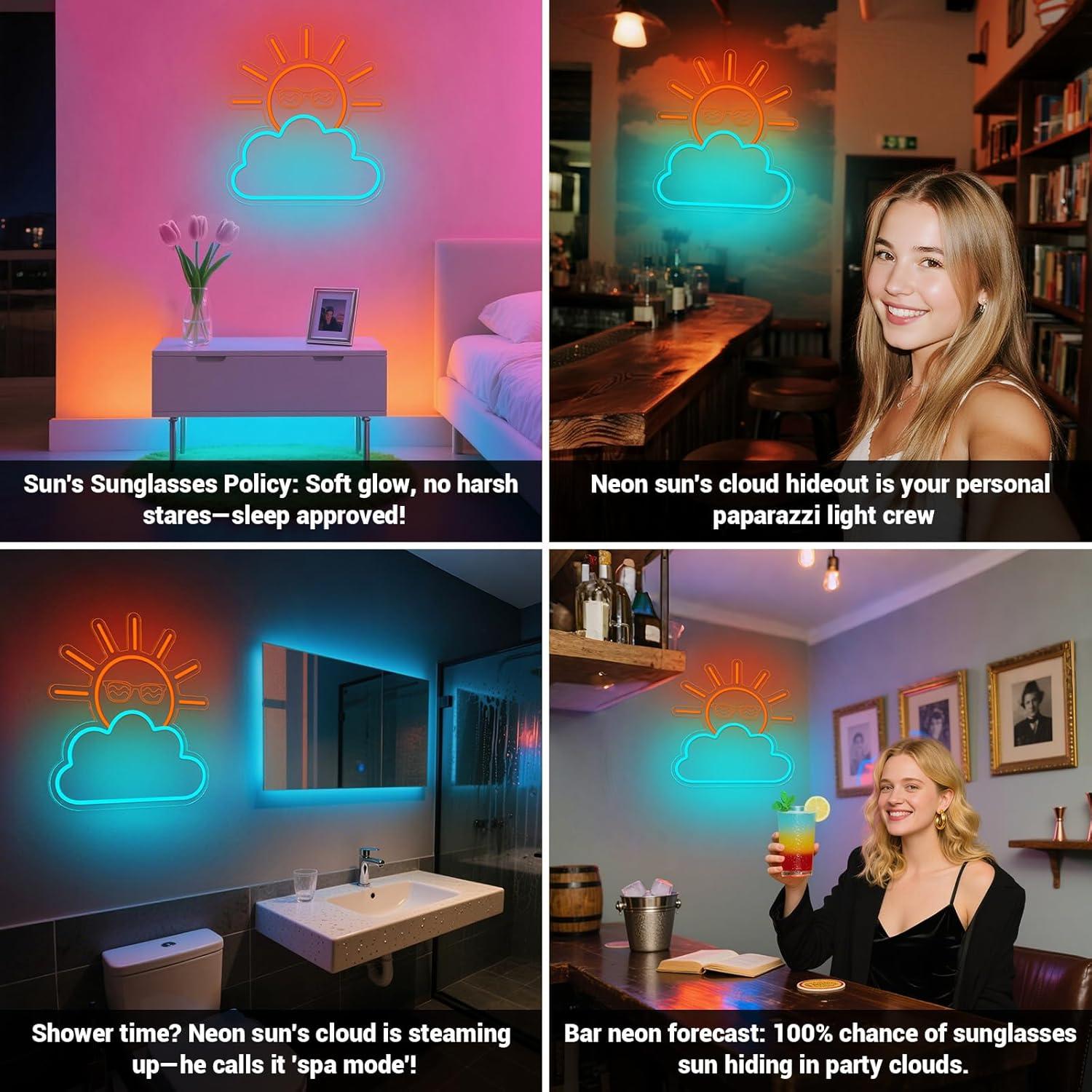 Sunrise Sunset Neon Sign USB P - Lighting Decor Living Room avis et prix