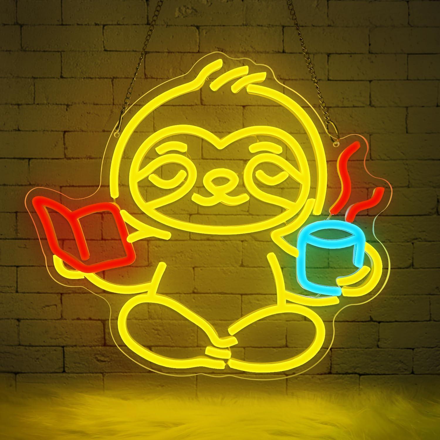 Sloth Neon Sign USB Dimmable L - Lighting Decor Living Room avis et prix