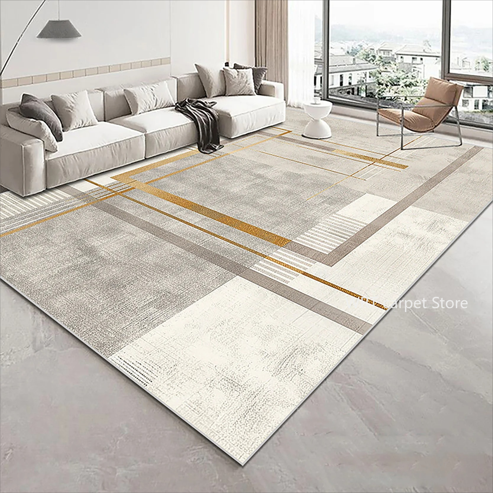 Modern Golden Geometry Carpet  - Home Decor Lighting Wholesale avis et prix