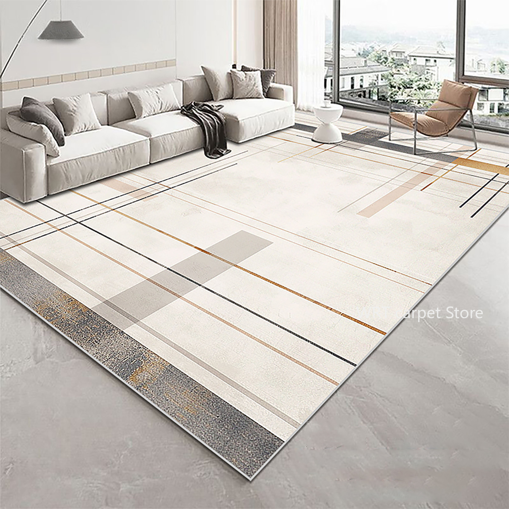 Modern Golden Geometry Carpet  - Home Decor Lighting Wholesale avis et prix