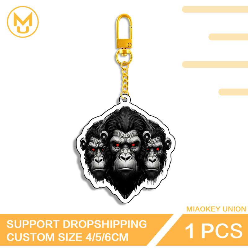 Three Chimpanzee Heads Keyring - Union Lighting & Decor Montreal Quebec avis et prix