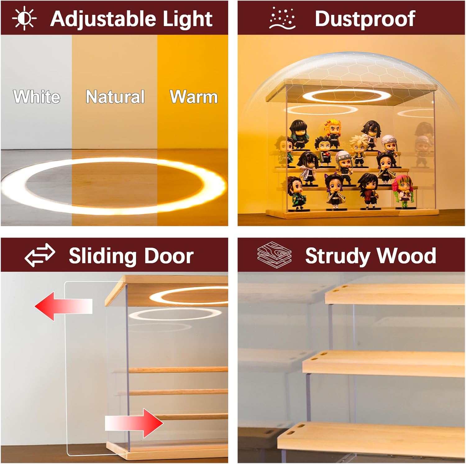 Acrylic Display Case with Adju - Lighting & Home Decor Studio avis et prix