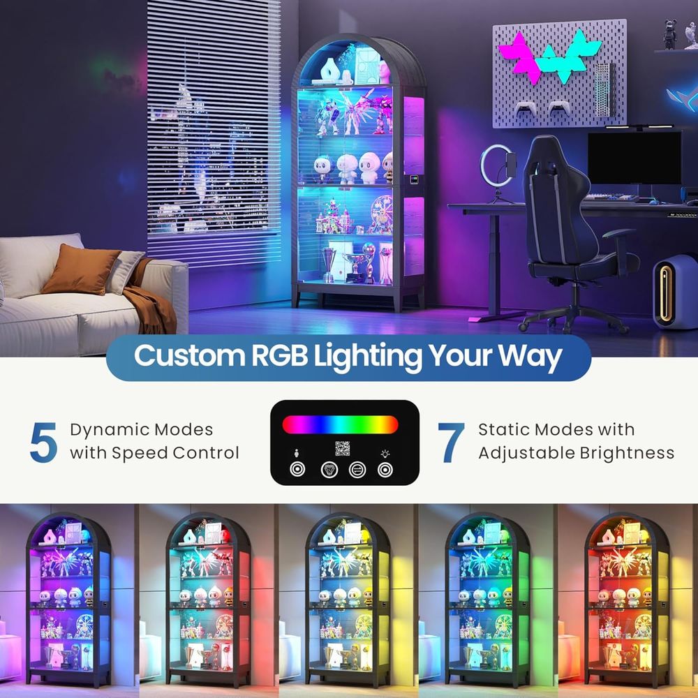 68.9 Arched 5-Tier Display Cab - Lighting & Home Decor Studio avis et prix
