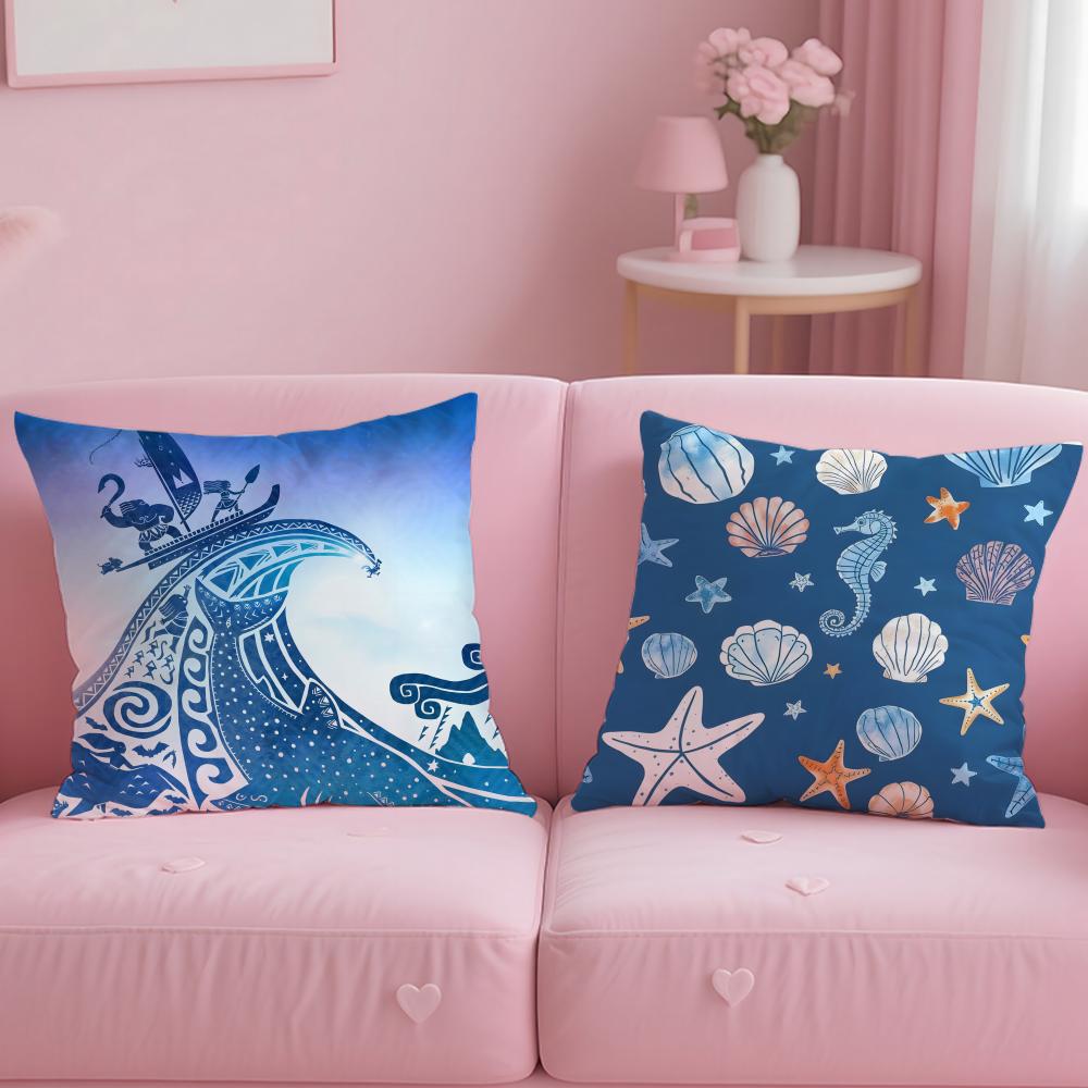 Light blue ocean ripple Cushio - Lighting Decor And Beyond avis et prix