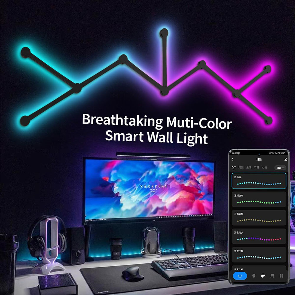 LED Smart Wall Lamp RGBIC Ligh - Foyer Lighting Wall Decor avis et prix