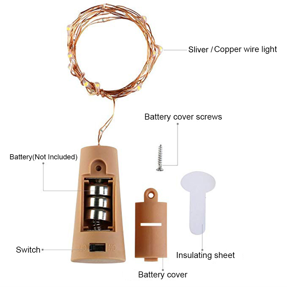 1/3/5/10/20pcs Wine Bottle Lig - Decor Lighting Cork avis et prix