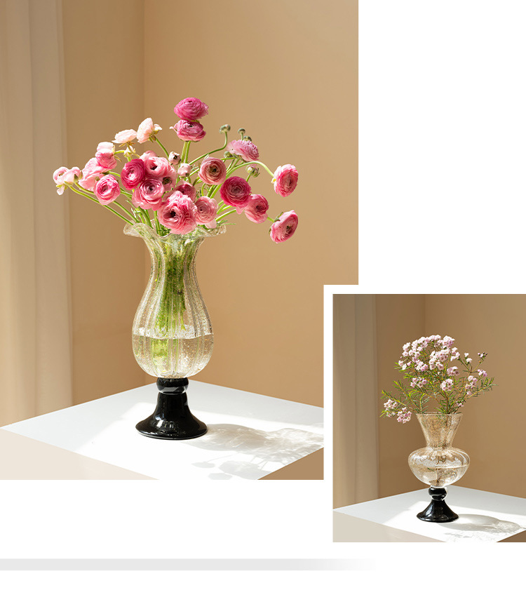 French ancient glass vase orna - Lighting Decor Living Room avis et prix