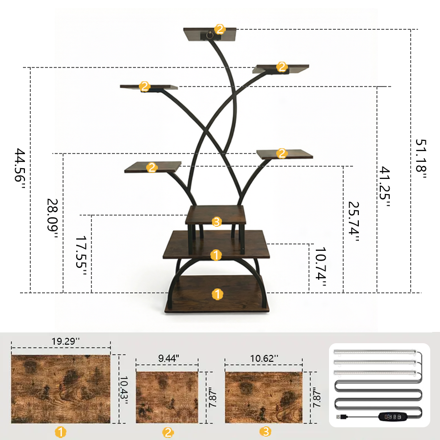 Indoor Plant Stand with Grow L - Lighting Decor Photos avis et prix