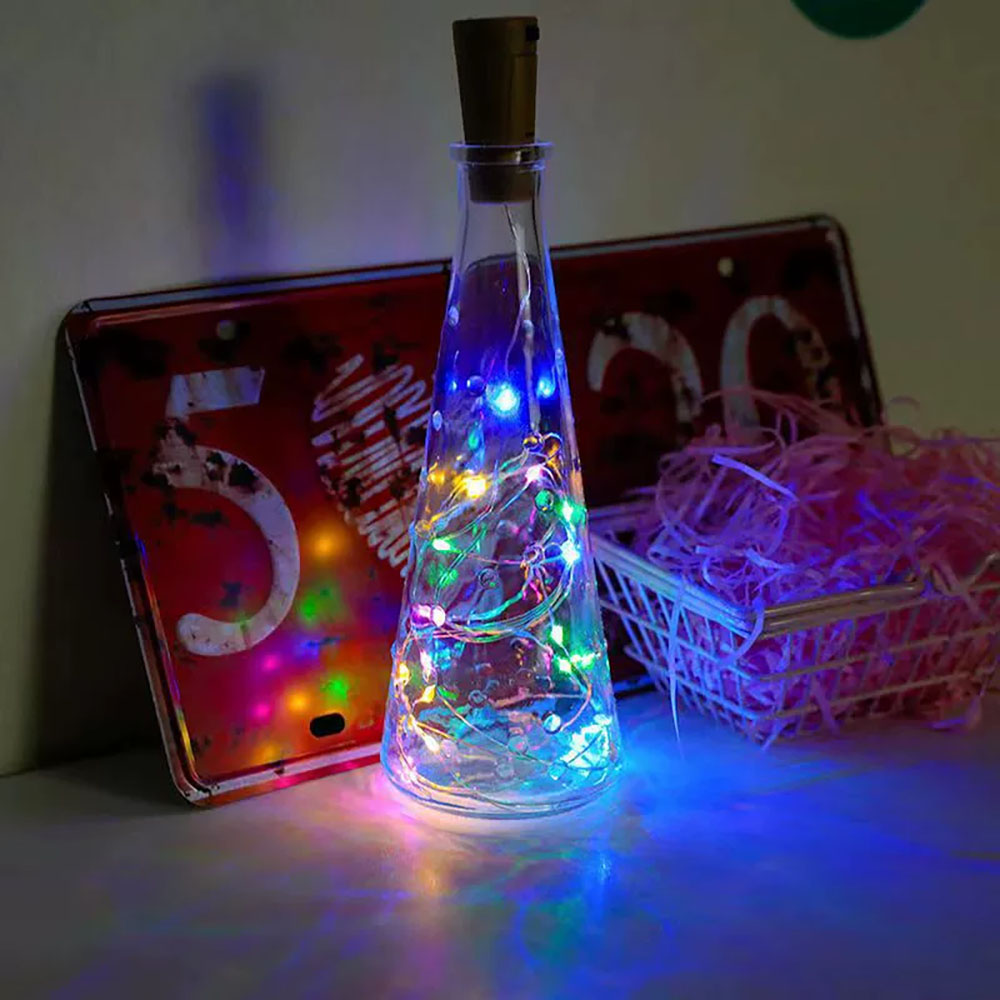 LED Wine Bottle Lights Copper  - Decor Lighting Cork avis et prix