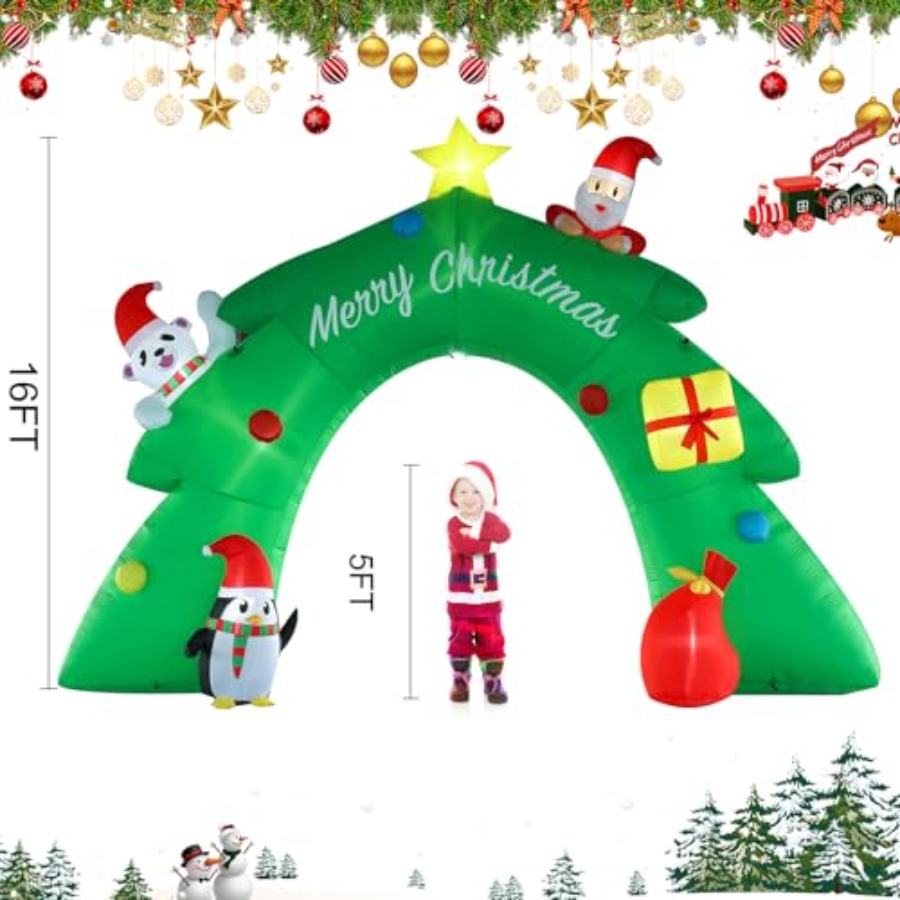 16FT Christmas Tree Arch Infla - Lighting Tree Decor avis et prix