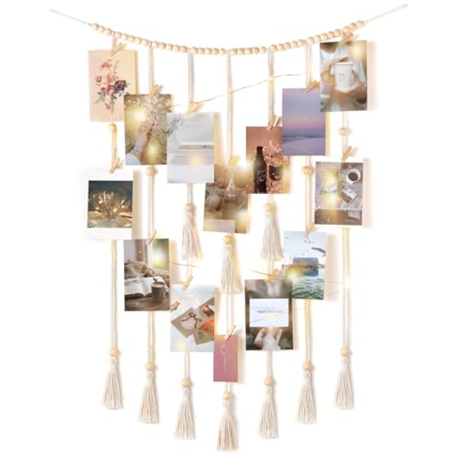 Macrame Hanging Photo Display  - Lighting Decor Photos avis et prix