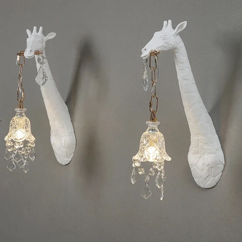 Nordic New Resin Giraffe LED W - Foyer Lighting Wall Decor avis et prix