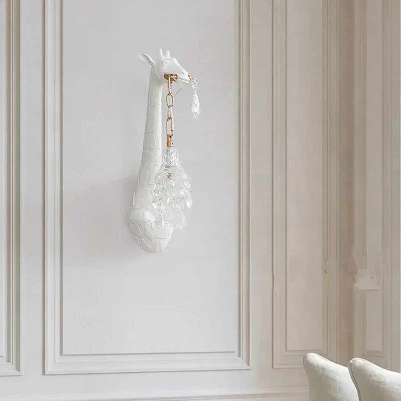 Nordic New Resin Giraffe LED W - Foyer Lighting Wall Decor avis et prix
