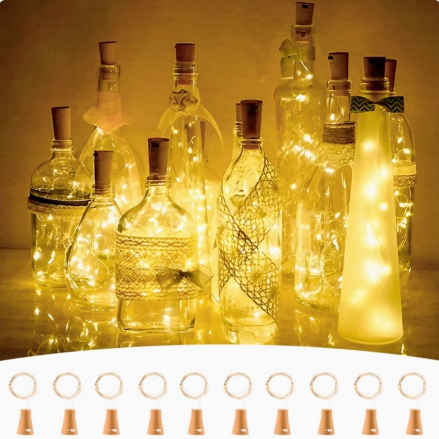 5PC/10PC  LED Bar Wine Bottle  - Decor Lighting Cork avis et prix